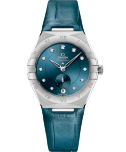 Omega CONSTELLATION 34 mm, steel on leather strap 131.13.34.20.53.001