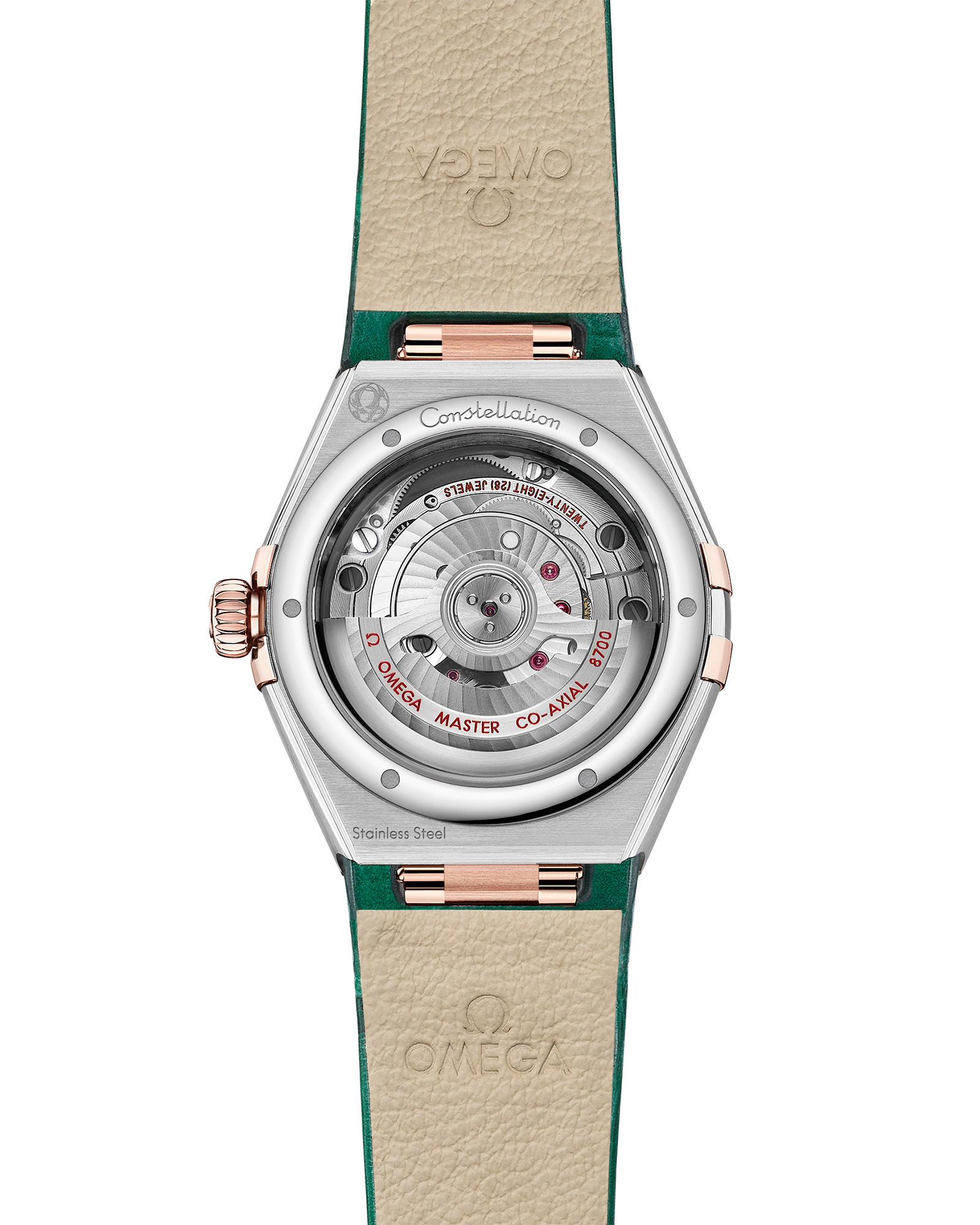Omega CONSTELLATION 29 mm, steel ‑ Sedna™ gold on leather strap 131.23.29.20.99.001 - Image 2