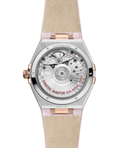 Alternative view of Omega CONSTELLATION 34 mm, steel ‑ Sedna™ gold on leather strap 131.28.34.20.55.001