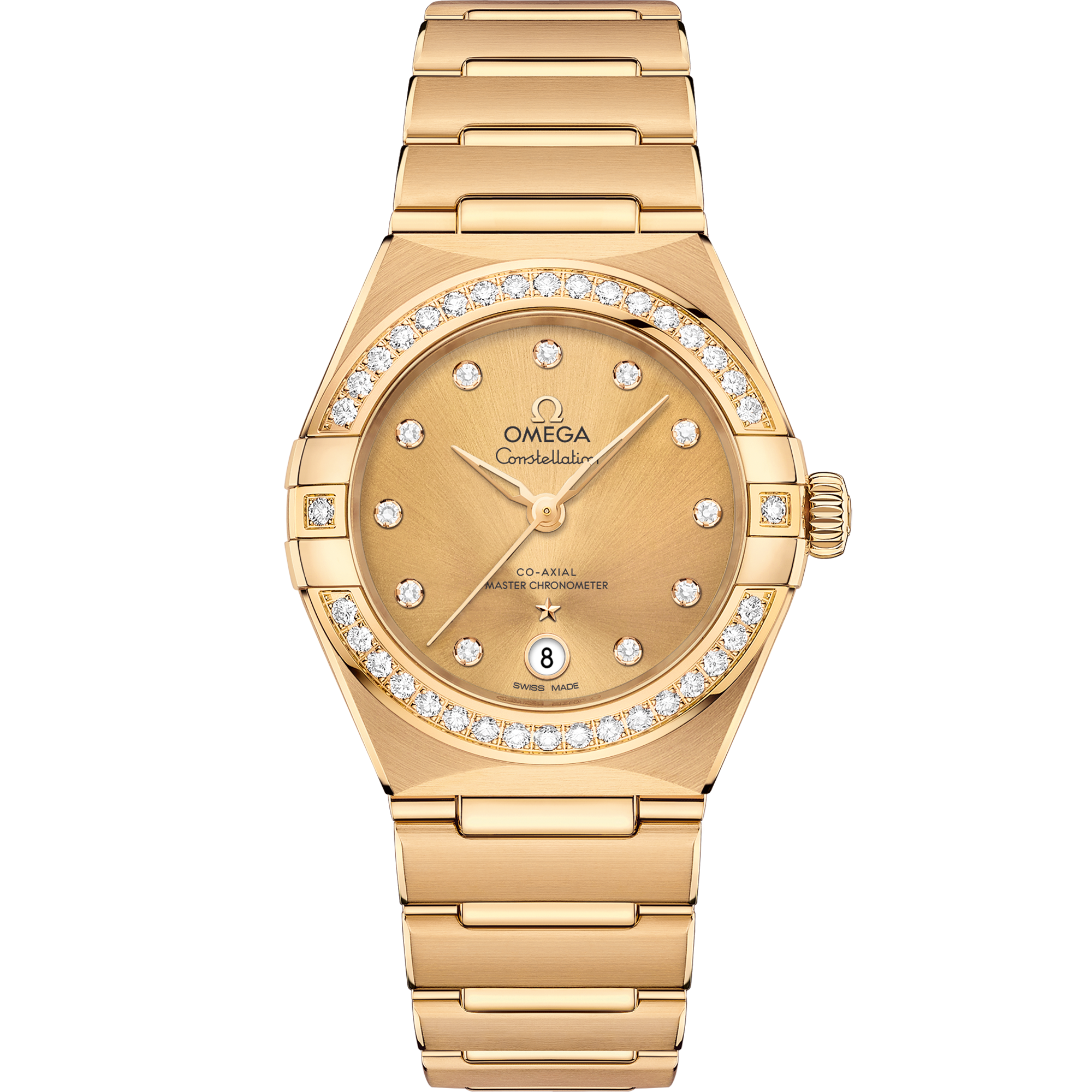 Omega CONSTELLATION 29 mm, yellow gold on yellow gold 131.55.29.20.58.001
