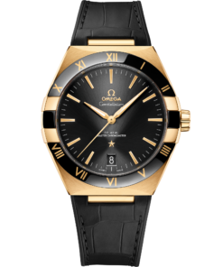 Omega CONSTELLATION 41 mm, yellow gold on leather strap 131.63.41.21.01.001