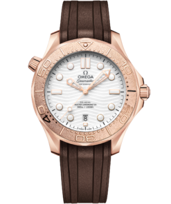 Omega SEAMASTER DIVER 300M 42 mm, Sedna™ gold on rubber strap 210.52.42.20.04.001