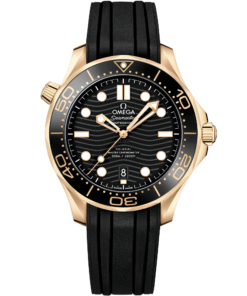 Omega SEAMASTER DIVER 300M 42 mm, Moonshine™ gold on rubber strap 210.62.42.20.01.003