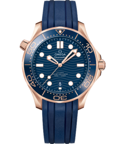 Omega SEAMASTER DIVER 300M 42 mm, Sedna™ gold on rubber strap 210.62.42.20.03.001
