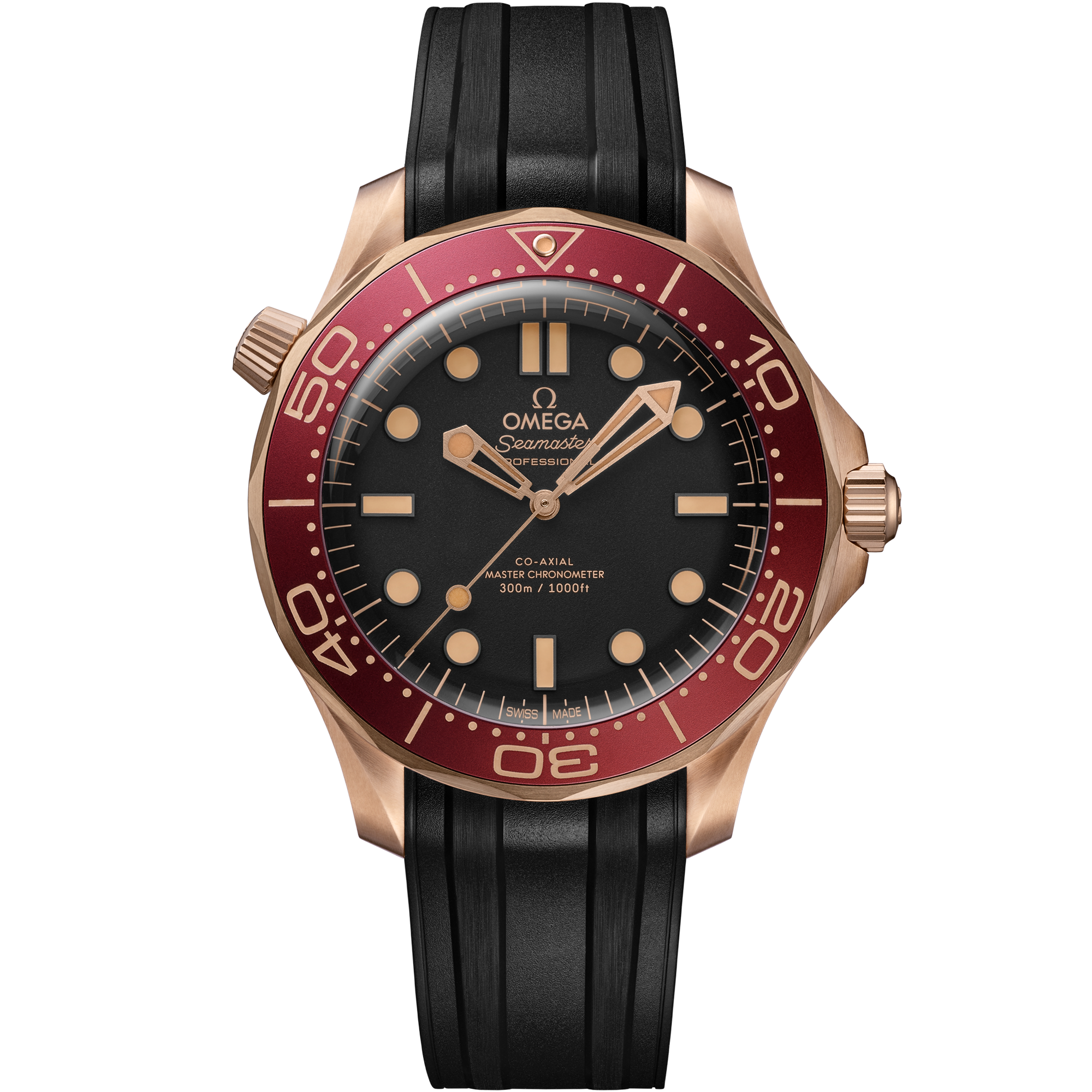 Omega SEAMASTER DIVER 300M 42 mm, Bronze gold on rubber strap 210.92.42.20.01.003