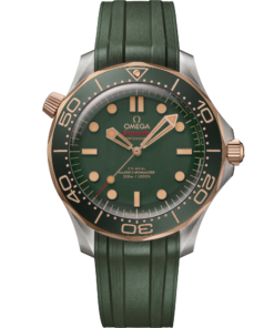 Omega SEAMASTER DIVER 300M 42 mm, titanium ‑ Bronze gold on rubber strap 210.92.42.20.10.001