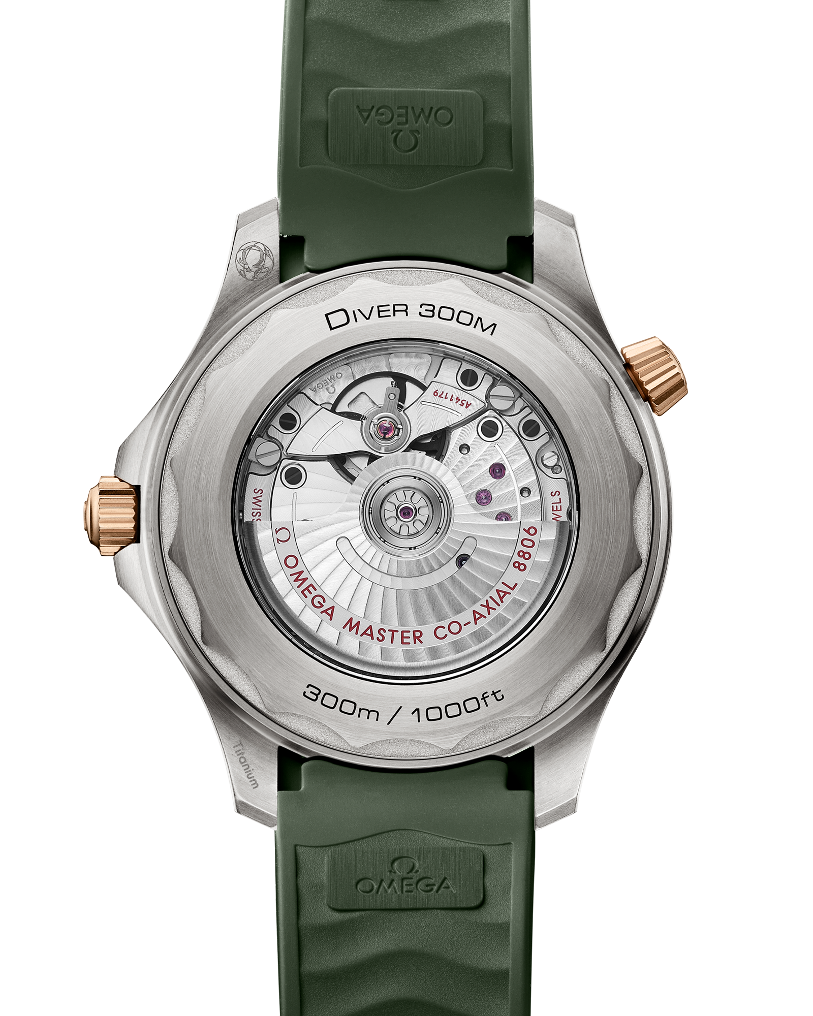 Omega SEAMASTER DIVER 300M 42 mm, titanium ‑ Bronze gold on rubber strap 210.92.42.20.10.001 - Image 2