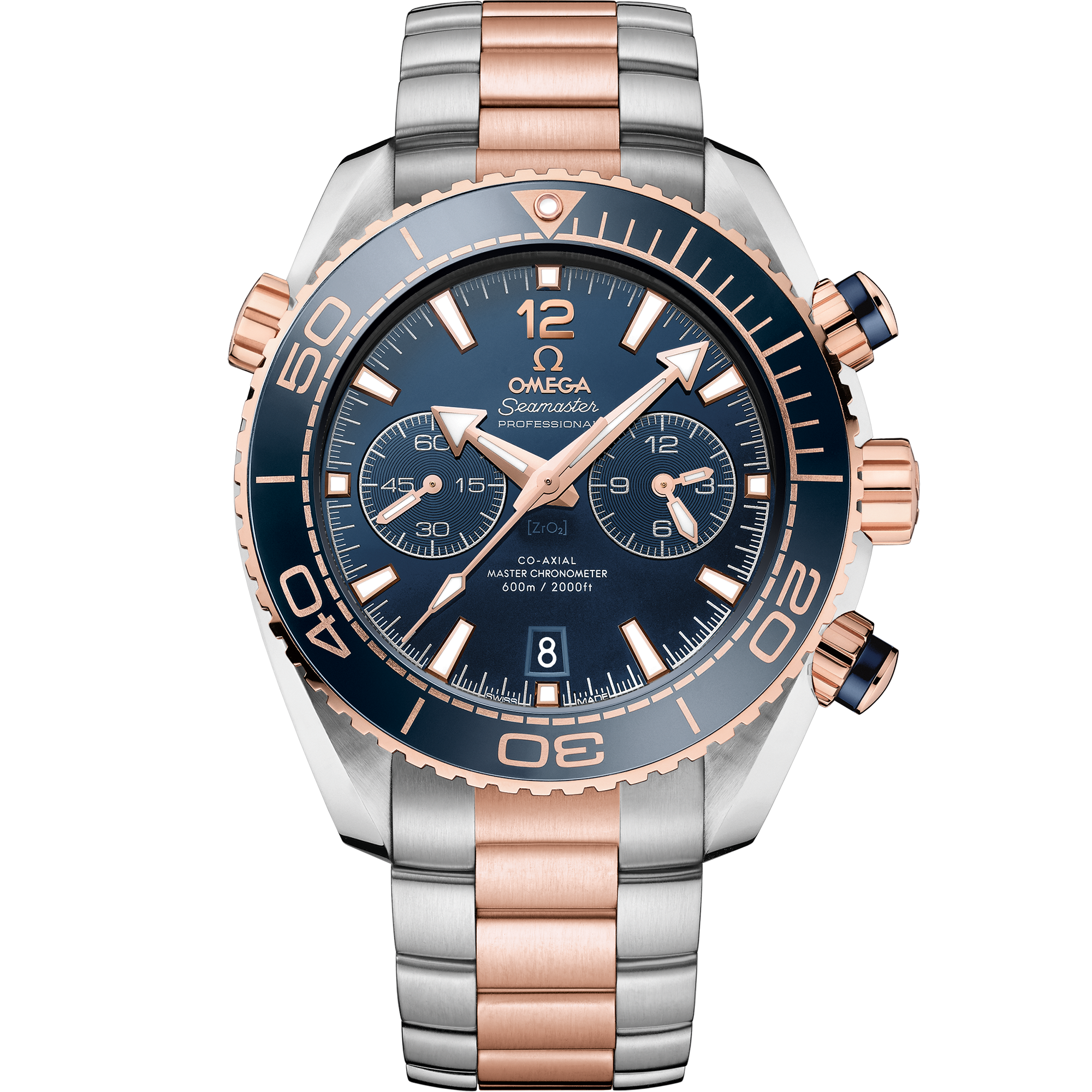 Omega SEAMASTER PLANET OCEAN 600M 45.5 mm, steel ‑ Sedna™ gold on steel ‑ Sedna™ gold 215.20.46.51.03.001