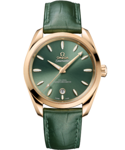 Omega SEAMASTER AQUA TERRA SHADES 38 mm, Moonshine™ gold on leather 220.53.38.20.10.001