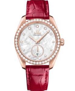 Omega SEAMASTER AQUA TERRA 150M 38 mm, Sedna™ gold on leather strap 220.58.38.20.55.002