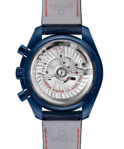 Alternative view of Omega SPEEDMASTER MOONPHASE 44.25 mm, blue ceramic on leather strap 304.93.44.52.03.002