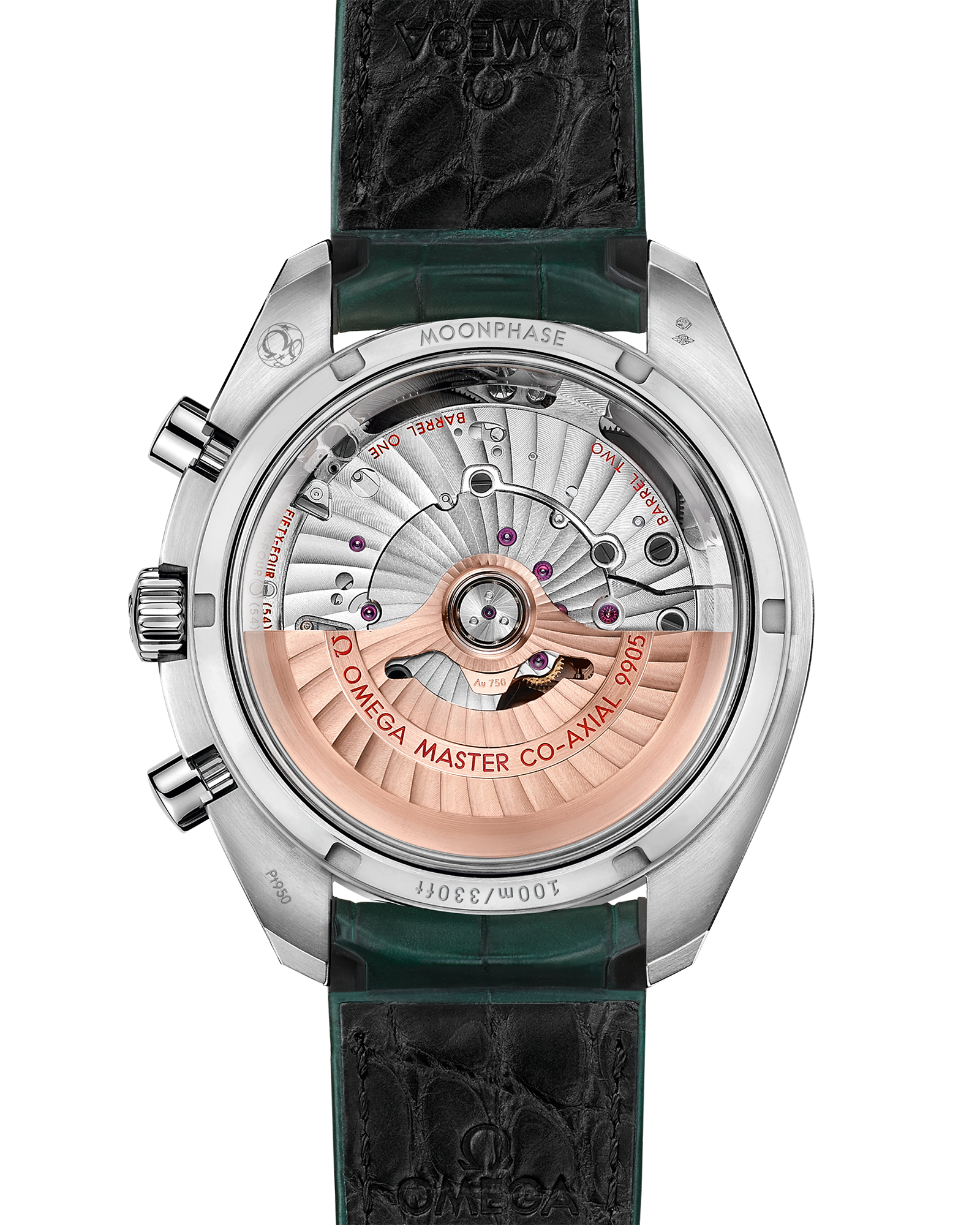 Omega SPEEDMASTER MOONPHASE 44.25 mm, platinum on leather strap 304.93.44.52.99.003 - Image 2