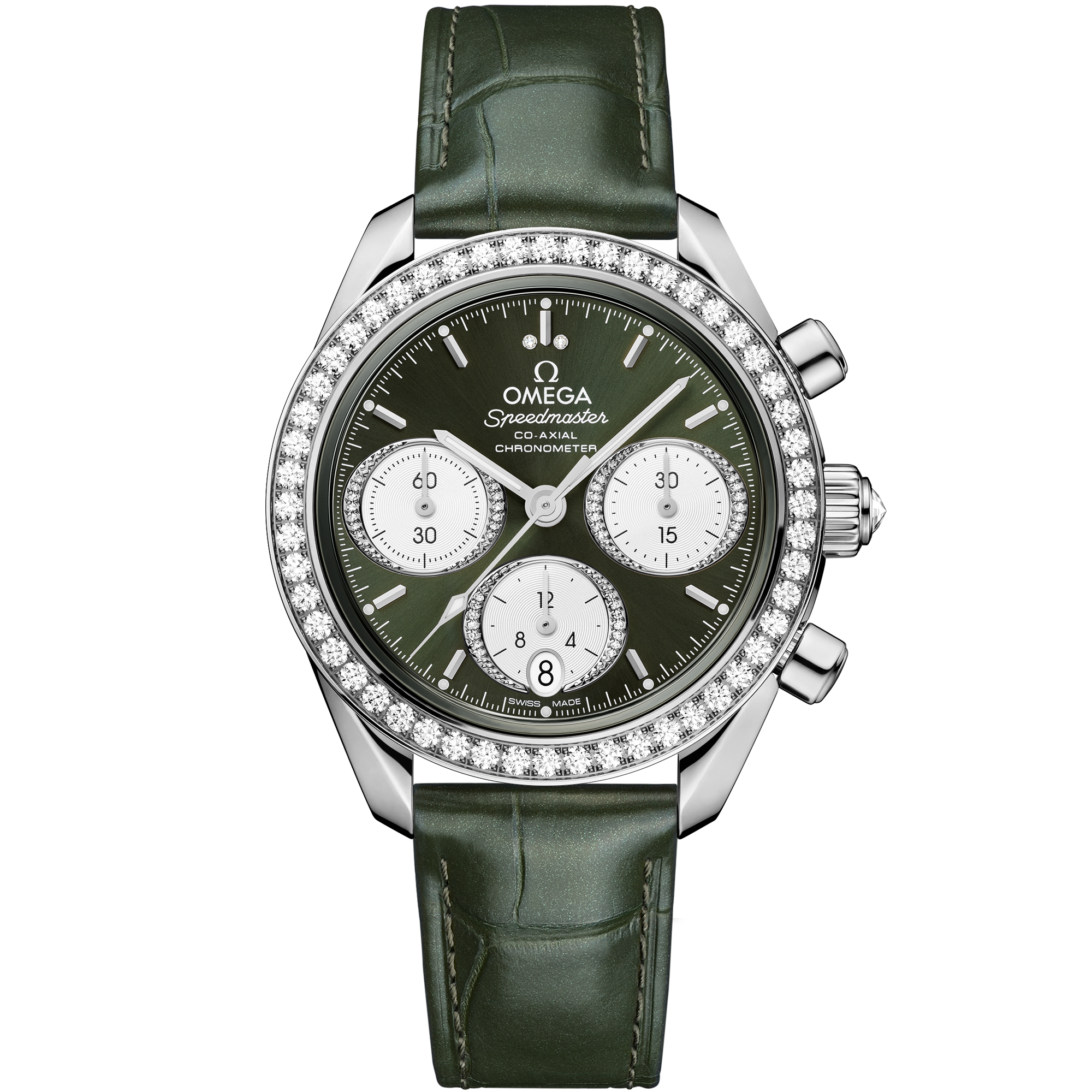 Omega SPEEDMASTER 38 38 mm, steel on alligator 324.18.38.50.60.001