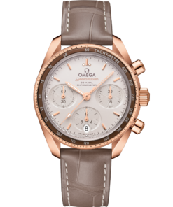 Omega SPEEDMASTER 38 38 mm, Sedna™ gold on leather strap 324.63.38.50.02.003
