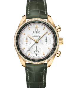 Omega SPEEDMASTER 38 38 mm, yellow gold on leather strap 324.68.38.50.02.004