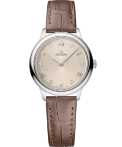 Omega DE VILLE PRESTIGE 27.5 mm, steel on leather strap 434.13.28.60.59.001