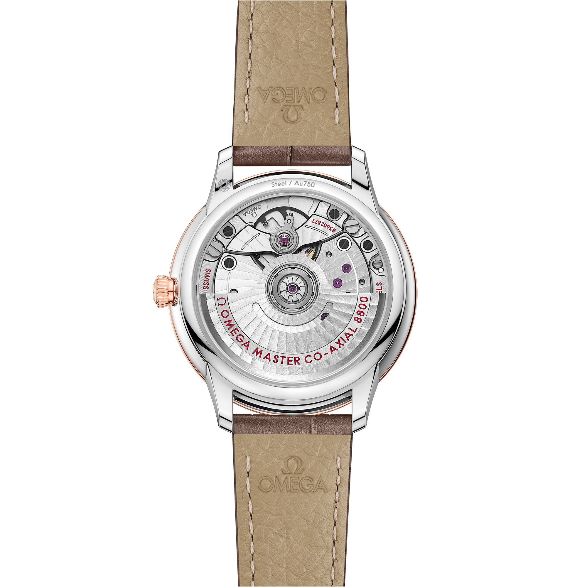 Omega DE VILLE PRESTIGE 34 mm, steel ‑ Sedna™ gold on leather strap 434.23.34.20.55.001 - Image 2