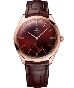 Omega DE VILLE TRÉSOR 40 mm, Sedna™ gold on leather strap 435.53.40.21.11.002