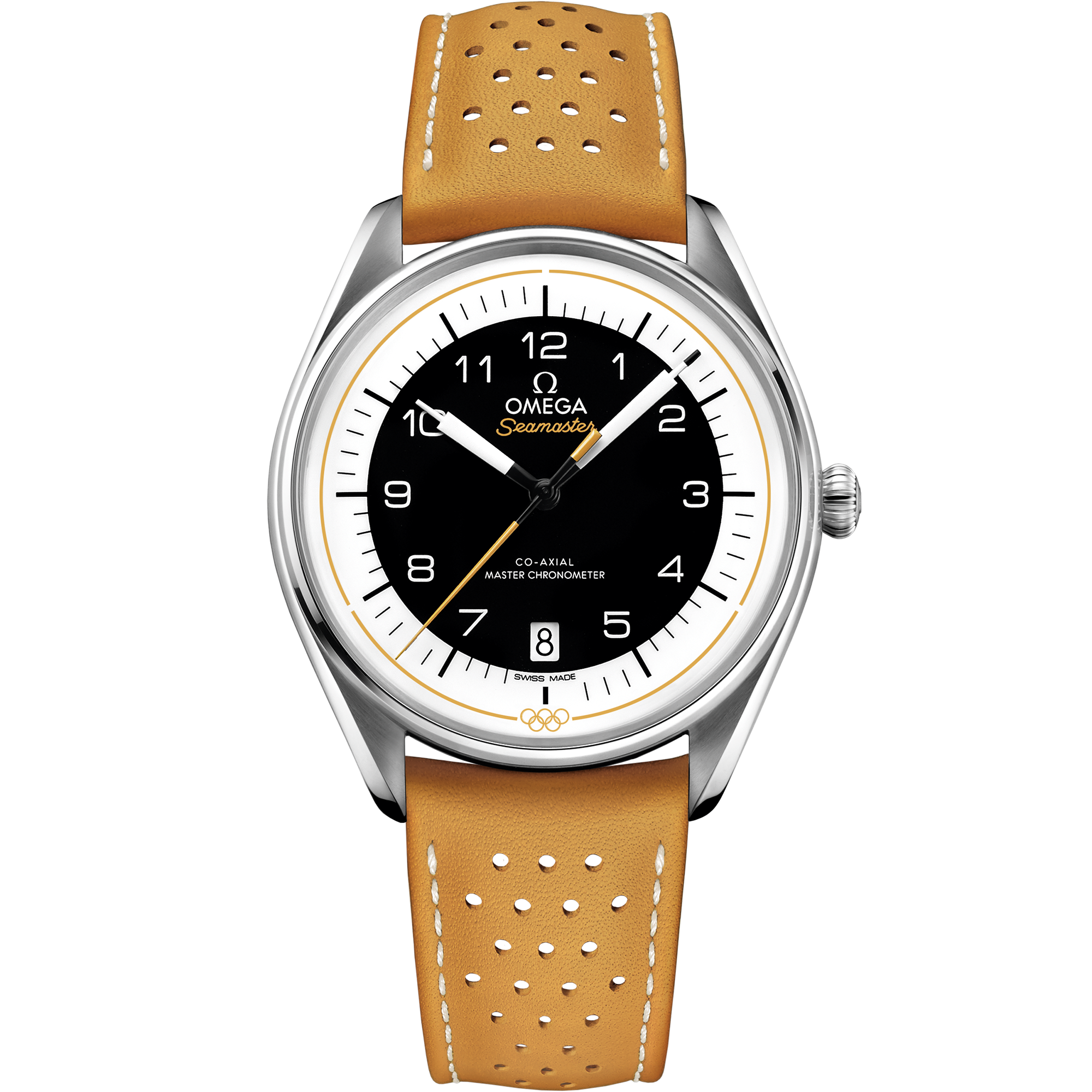 Omega SEAMASTER OLYMPIC OFFICIAL TIMEKEEPER 39.5 mm, steel on leather strap 522.32.40.20.01.002