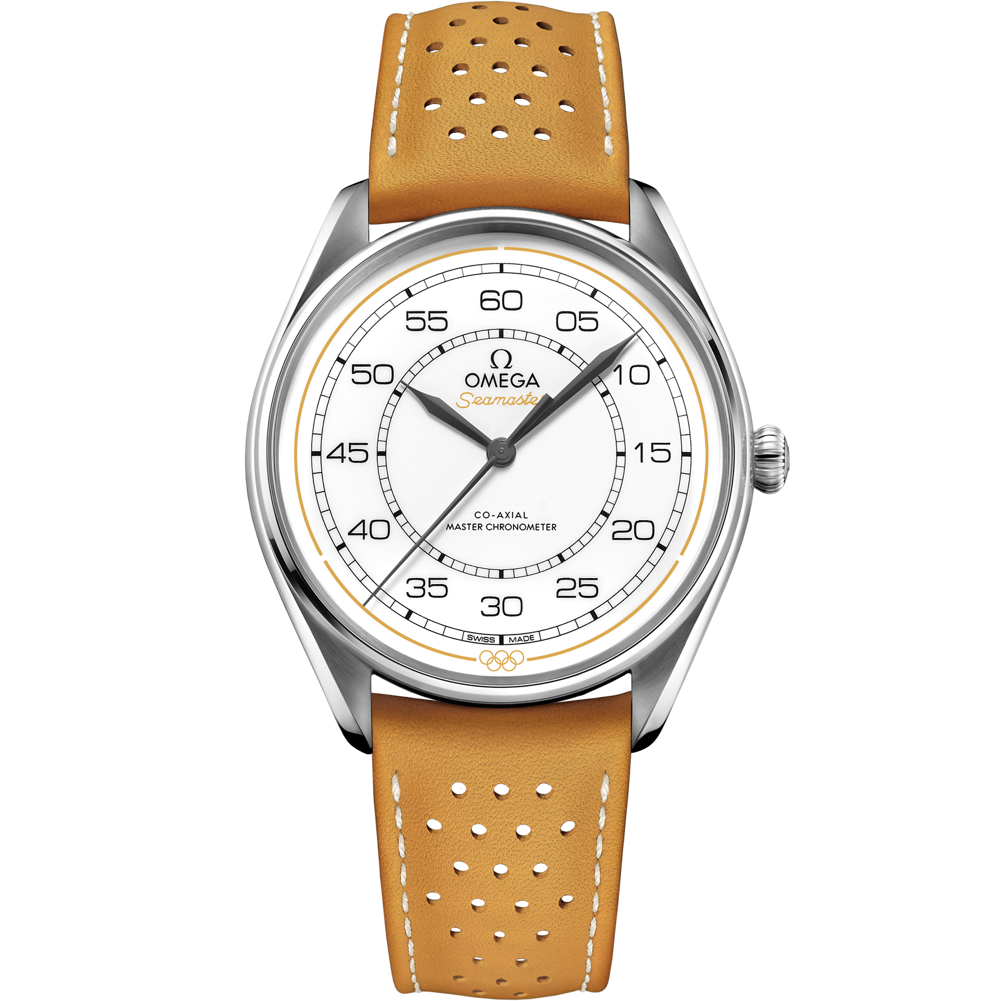 Omega SEAMASTER OLYMPIC OFFICIAL TIMEKEEPER 39.5 mm, steel on leather strap 522.32.40.20.04.002