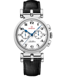 Omega SPECIALITIES OLYMPIC OFFICIAL TIMEKEEPER 38 mm, white gold on leather strap 522.53.38.50.04.001