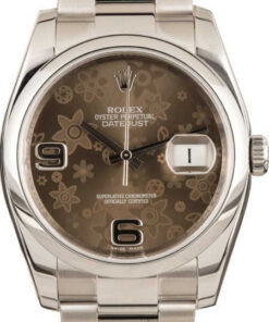 HandMade Rolex Datejust 116200 Brown Floral Dial