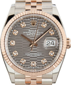 HandMade Rolex Datejust 36 Ref 126231 Slate Fluted Motif Dial