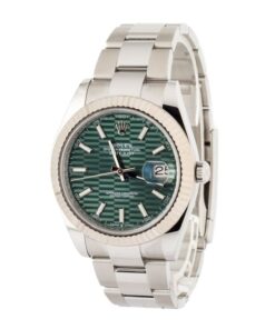 Alternative view of HandMade The Rolex Datejust 41 Ref 126334 Green Fluted Motif Dial