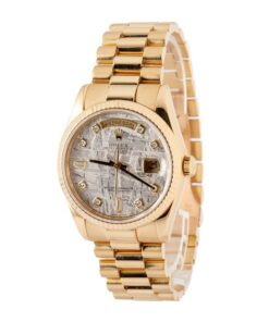Alternative view of HandMade The Rolex Day-Date 118238 Meteorite Diamond Dial