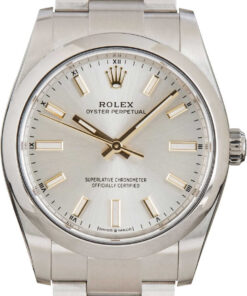HandMade Rolex Oyster Perpetual 34 Ref 124200 Silver Dial