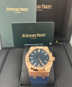 Alternative view of Audemars Piguet Royal Oak 41mm 18k Rose Gold Blue Dial Ref. 15510OR.OO.D315CR.02