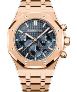 Audemars Piguet Royal Oak Chronograph Selfwinding Chronograph Blue Dial Rose gold 38mm Reference # 26715OR.OO.1356OR.01