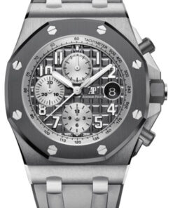 Audemars Piguet Royal Oak Offshore Selfwinding Chronograph/ Stainless Steel/ Grey Dial/ Silver Sub-Dials/ Grey Ceramic Bezel (Ref#26470IO.OO.A006CA.01)