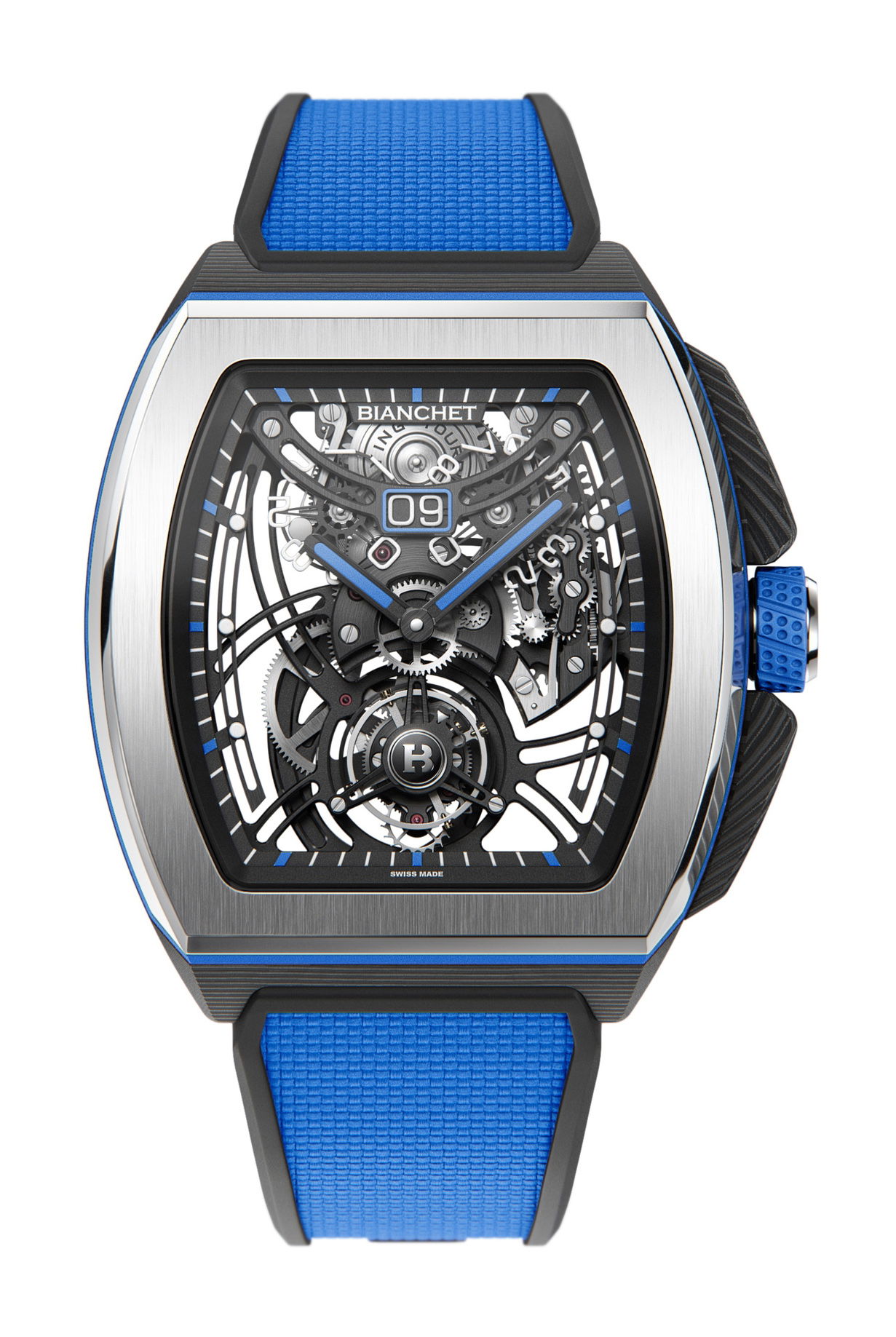 Flying Tourbillon Grande Date B1.618 Hybrid Blue
