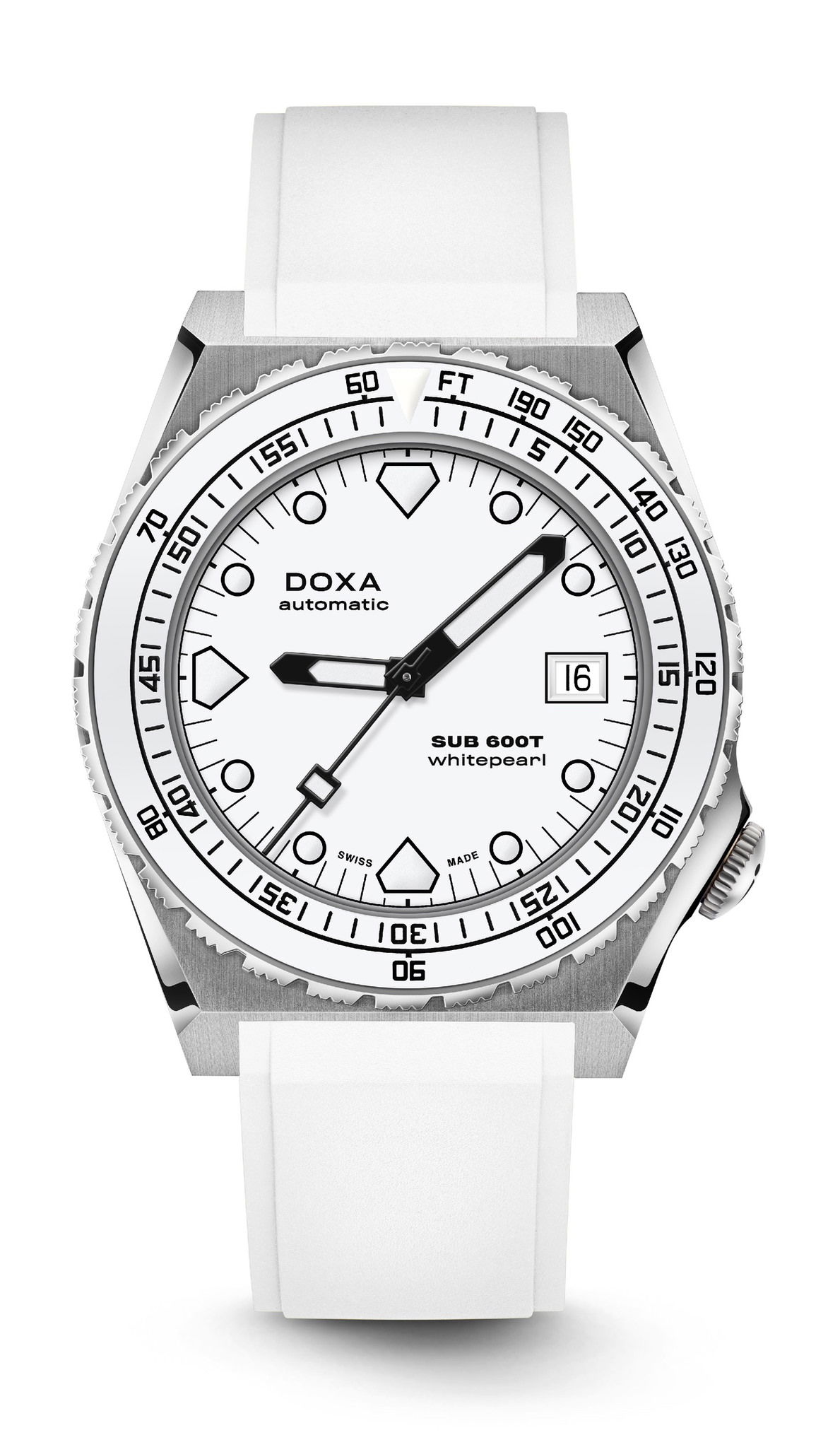 SUB 600T Whitepearl Ceramic Bezel
