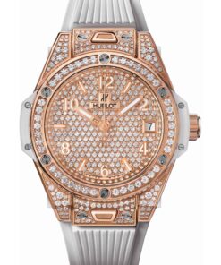 Big Bang One Click King Gold White Full Pavé