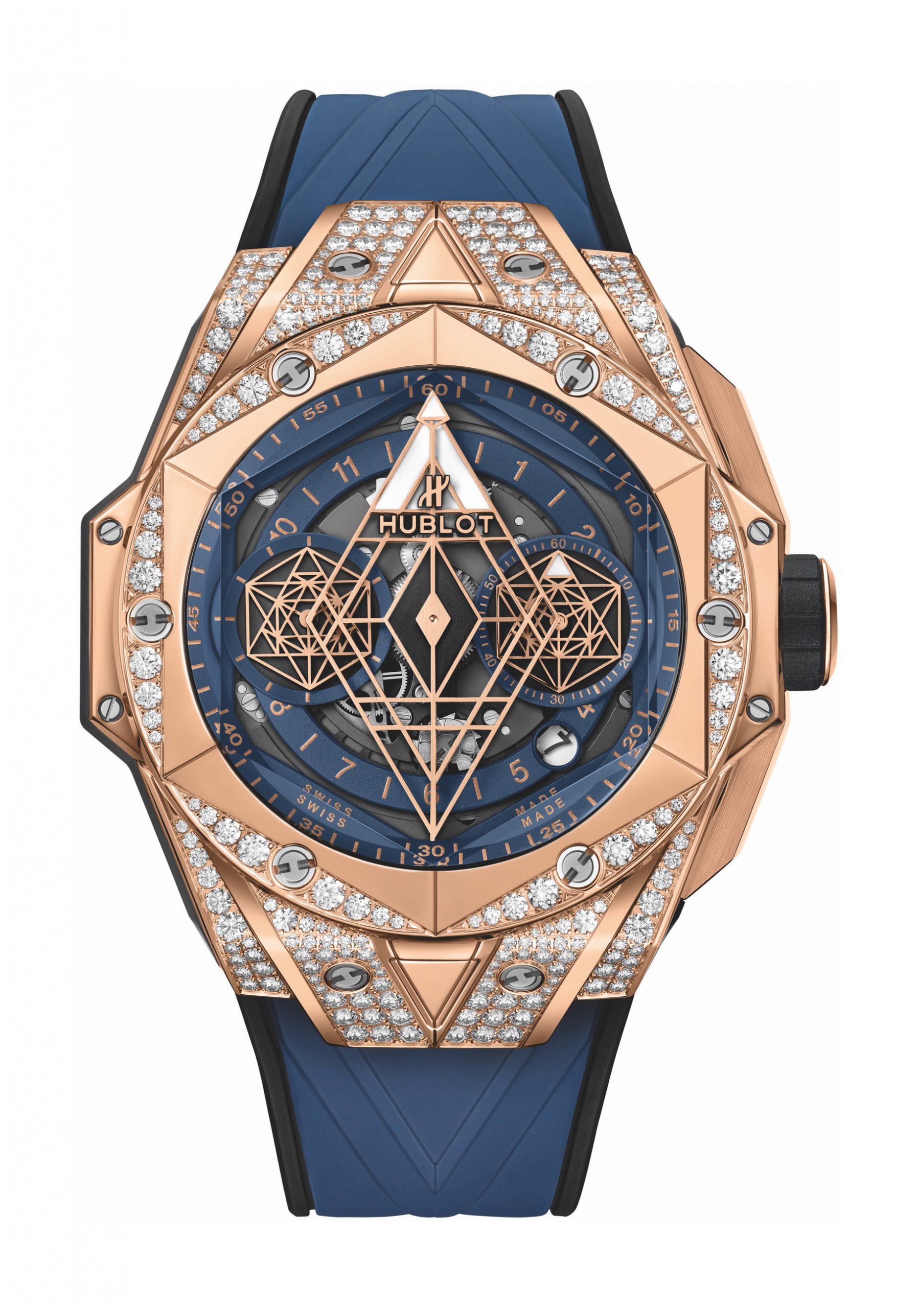 Big Bang Sang Bleu II King Gold Blue Pavé