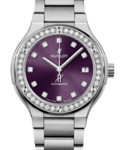 Classic Fusion Titanium Purple Diamonds Bracelet