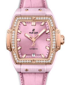 Spirit of Big Bang Pink Ceramic King Gold Diamonds