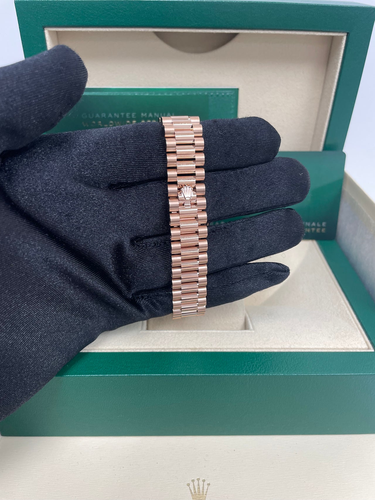 Rolex Everose Gold Datejust 31 Watch - Diamond Bezel - Rhodium Diamond Six Dial - President Bracelet (Reference # 278285RBR) - Image 4