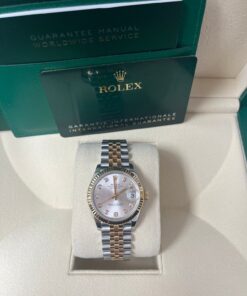 Alternative view of Rolex Datejust 31 Steel and Yellow Gold Datejust 31mm - Fluted Bezel - Silver Diamond Dial - Jubilee 278273
