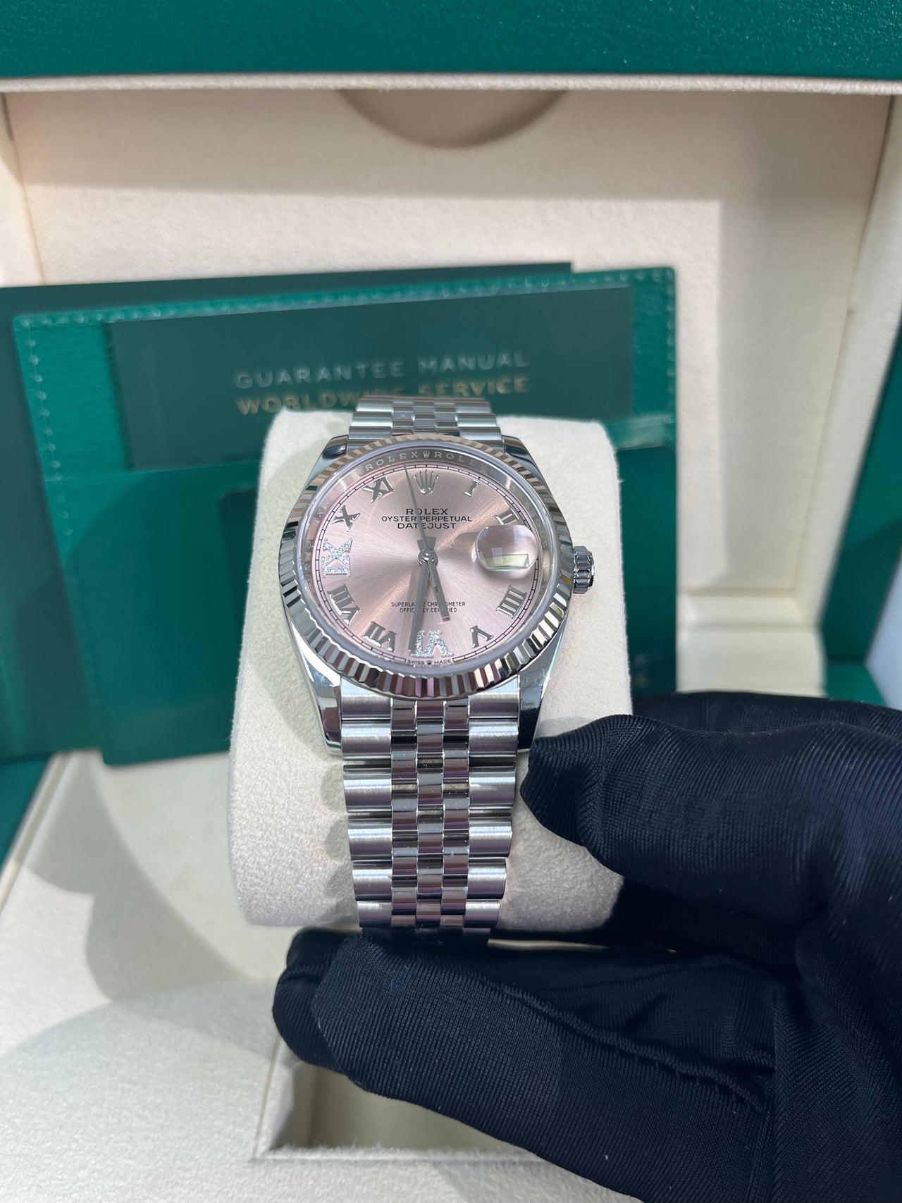 Rolex Datejust 36 Jubilee Pink Roman Dial Ladies (Reference 126234) - Image 5