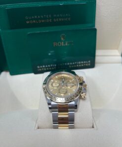 Alternative view of Rolex Daytona Yellow Rolesor Cosmograph Daytona 40 Watch - Champagne Index Dial 116503