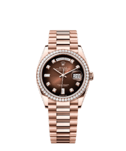 Rolex Day-Date 36 36 mm Everose gold and diamonds 128345rbr-0040