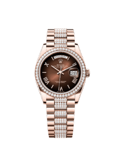 Rolex Day-Date 36 36 mm Everose gold and diamonds 128345rbr-0076