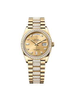 Rolex Day-Date 36 36 mm yellow gold and diamonds 128348rbr-0010