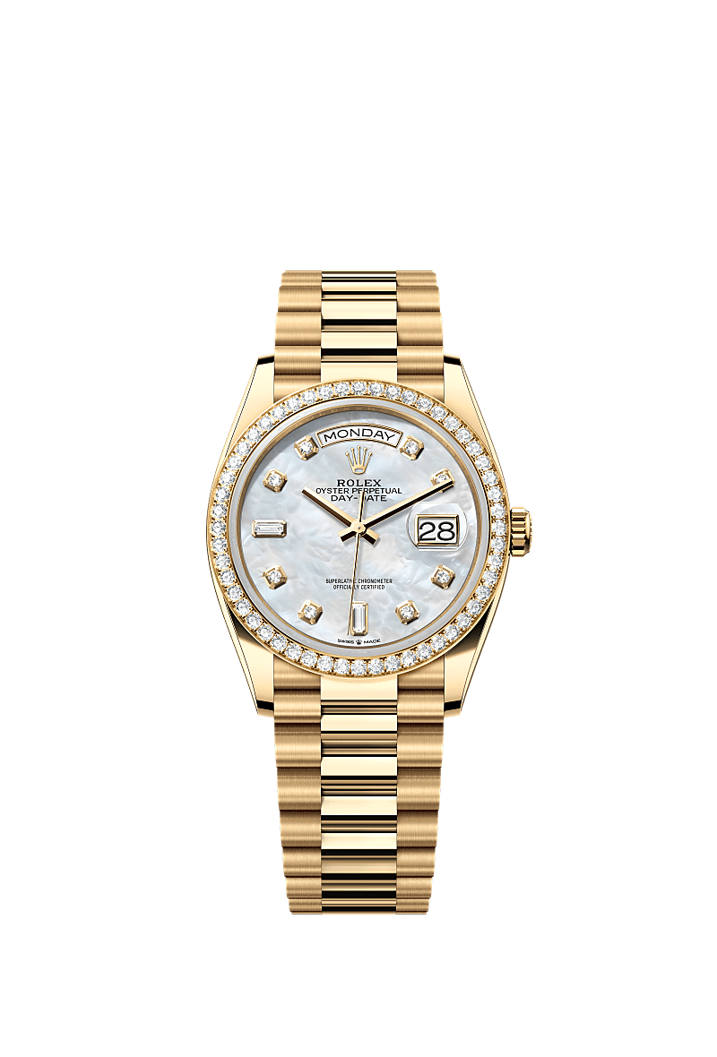 Rolex Day-Date 36 36 mm yellow gold and diamonds 128348rbr-0017