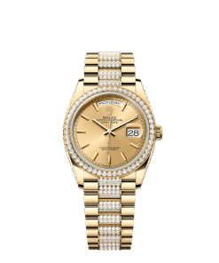 Rolex Day-Date 36 36 mm yellow gold and diamonds 128348rbr-0027