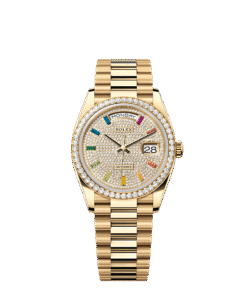 Rolex Day-Date 36 36 mm yellow gold and diamonds 128348rbr-0030