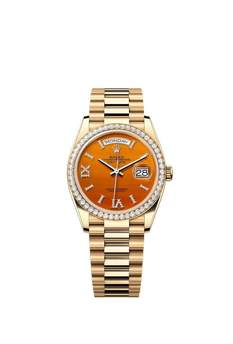 Rolex Day-Date 36 36 mm yellow gold and diamonds 128348rbr-0049